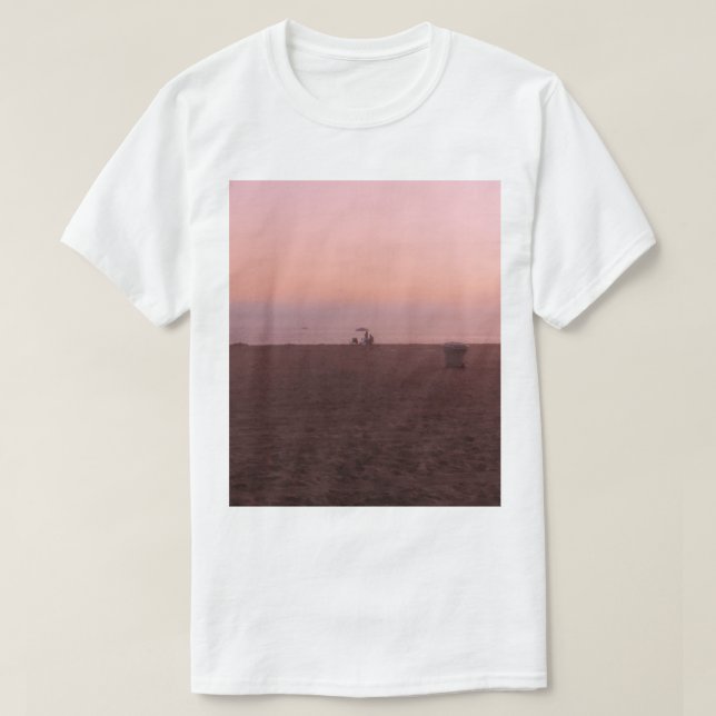 Camiseta Sol rosa de la playa de Newport (Diseño del anverso)