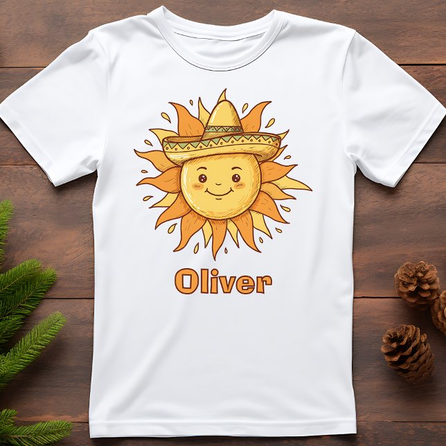 Camiseta Sol sonriente con sombrero - Doodle de fiesta sole (Subido por el creador)