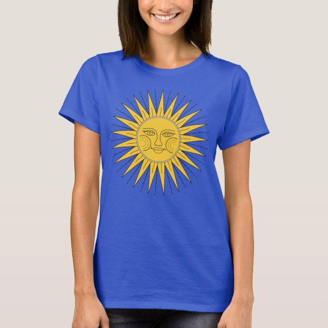 Camiseta Sol sonriente vintage (Anverso)