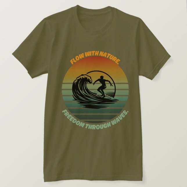Camiseta Sol, surf y alma" 🌊 (Anverso del diseño)
