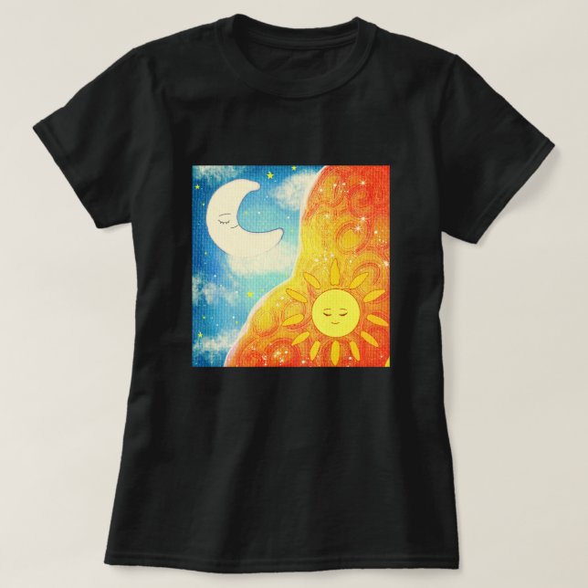 Camiseta Sol Tranquilo Y Luna (Diseño del anverso)
