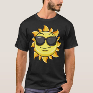 Camiseta sol usando gafas de sol feliz sol