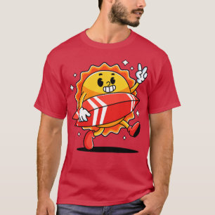 Camiseta Sol verano surfeando en TShirt