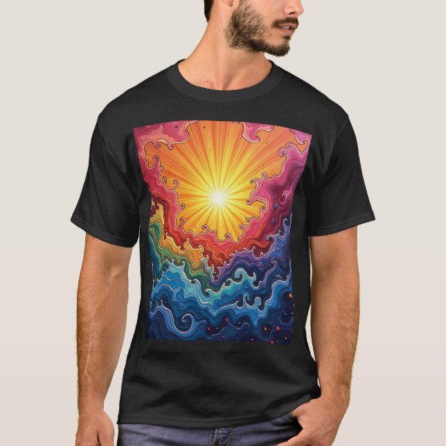 Camiseta Sol y arcoíris (Anverso)