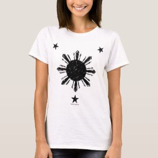Camiseta Sol y estrellas filipinos apenados del estilo
