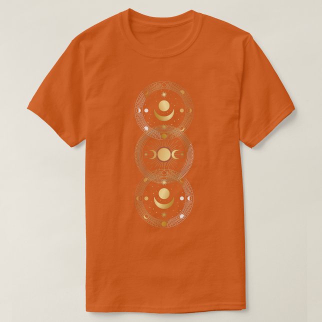 Camiseta sol y luna 1 negro (Diseño del anverso)