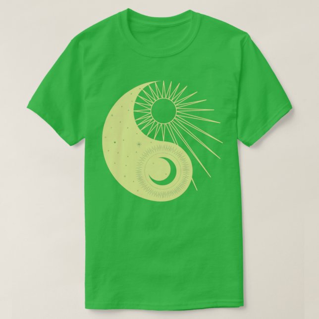 Camiseta Sol y luna como alquimia de Yin Yang (Diseño del anverso)