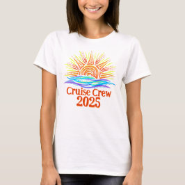 Camiseta Sol y oleadas de la tripulación de crucero