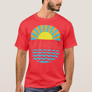 Camiseta Sol Y Ondas De La Playa De Santa Mónica
