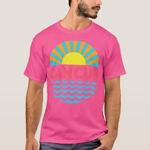 Camiseta Sol Y Ondas De Playa De Cancún