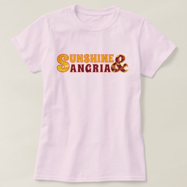 Camiseta Sol y sangría (Diseño del anverso)