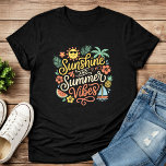 Camiseta Sol y Vibraciones de Verano Playa Tropical Linda<br><div class="desc">Lleva la calidez del verano interminable a donde quiera que vayas con esta Camiseta de Playa Tropical Llena de Energía y Vibraciones de Verano. Diseñada para aquellos que aman los atardeceres dorados, las palmeras y las brisas marinas, esta vibrante camiseta captura el espíritu despreocupado de los días de playa y...</div>