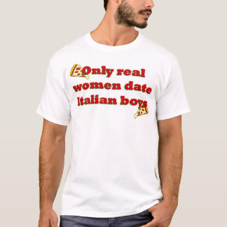 Camiseta Solamente muchachos del italiano de la fecha de