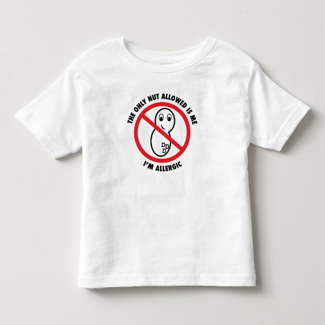 Camiseta Solamente-Nuez-Permitida del niño (Anverso)