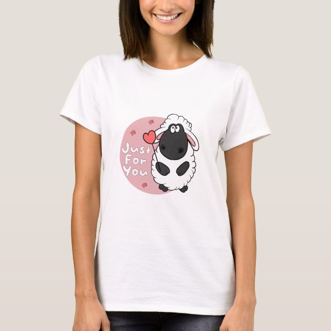 Camiseta Solamente por ti Kawaii, la oveja graciosa tiene e (Anverso)