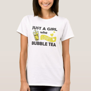 Camiseta Solamente Un Chica El Té De La Burbuja Ama A Purpl