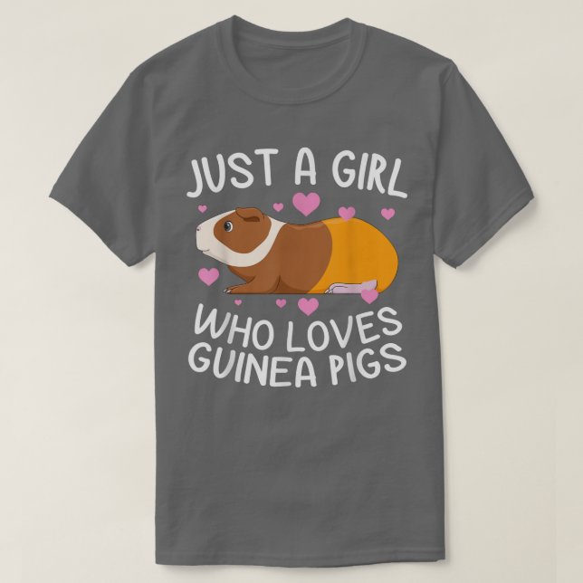 Camiseta Solamente un Chica que ama a los cerdos de Guinea  (Diseño del anverso)