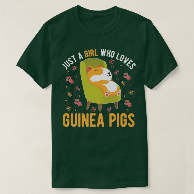 Camiseta Solamente un Chica que ama a los cerdos de Guinea8 (Diseño del anverso)