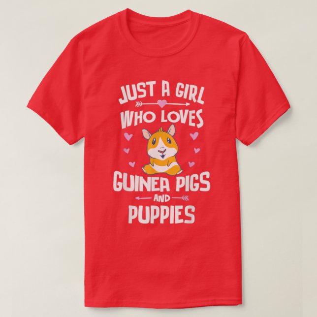Camiseta Solamente Un Chica Que Ama A Los Cerdos Y Cachorro (Diseño del anverso)