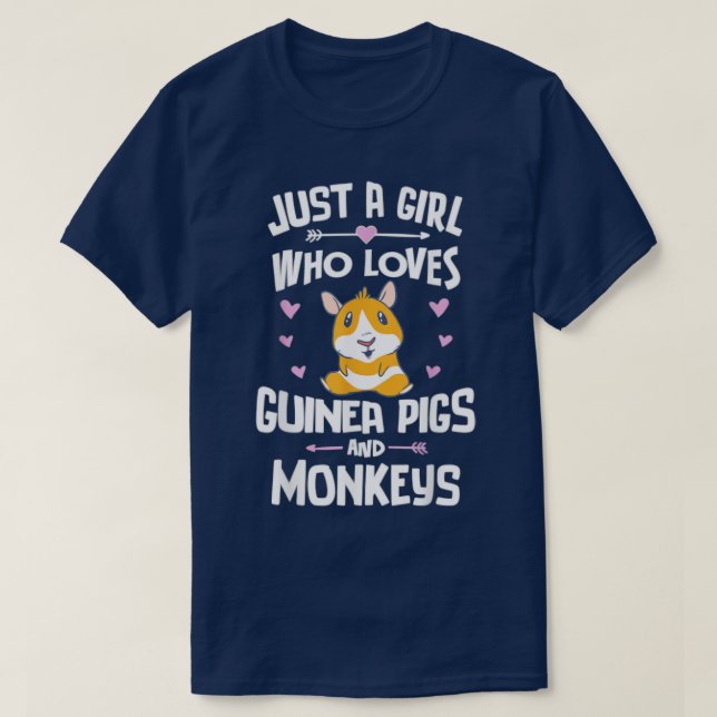 Camiseta Solamente Un Chica Que Ama A Los Cerdos Y Monos De (Diseño del anverso)