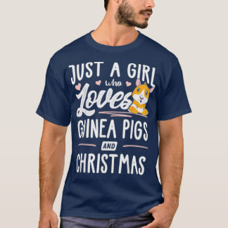 Camiseta Solamente Un Chica Que Ama A Los Cerdos Y Navidade