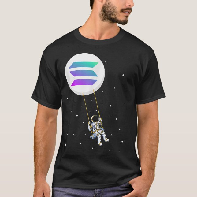 Camiseta Solana Swing, SOL Trader Cryptocurrency Moon Boy T (Anverso)