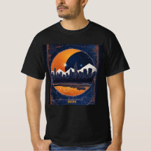 Solar Eclipse Cityscape Hills 2024 Añadir nombre m