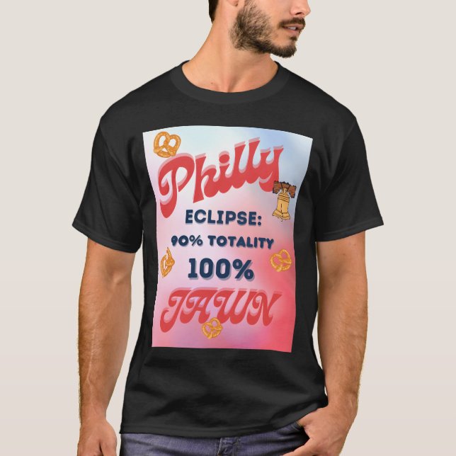 Camiseta Solar Eclipse Philly Jawn friends (Anverso)