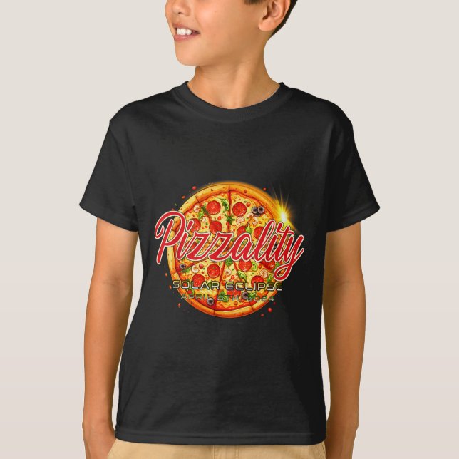 Camiseta Solar Eclipse Pizzality Eclipse Pizza Illustration (Anverso)