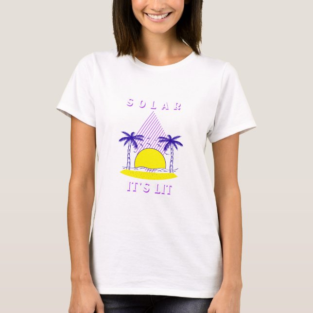 Camiseta Solar: Es energía verde iluminada (Anverso)