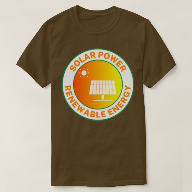 Camiseta Solar Power Renewable Energy (Diseño del anverso)