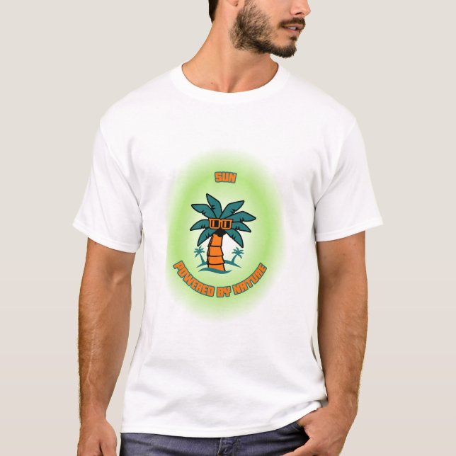 Camiseta Solar: Powered by nature Green Energy (Anverso)