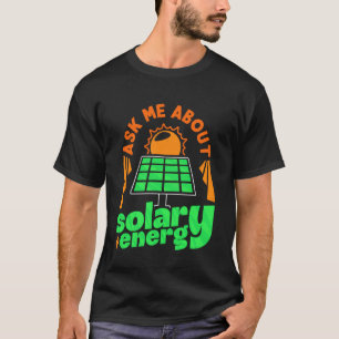 Camiseta Solar PREGÚNTAME SOBRE ENERGÍA SOLAR Solarenergie
