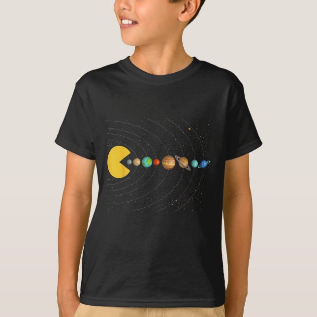 Camiseta Solar System Astronomy Space Video Games Funny Gra (Anverso)