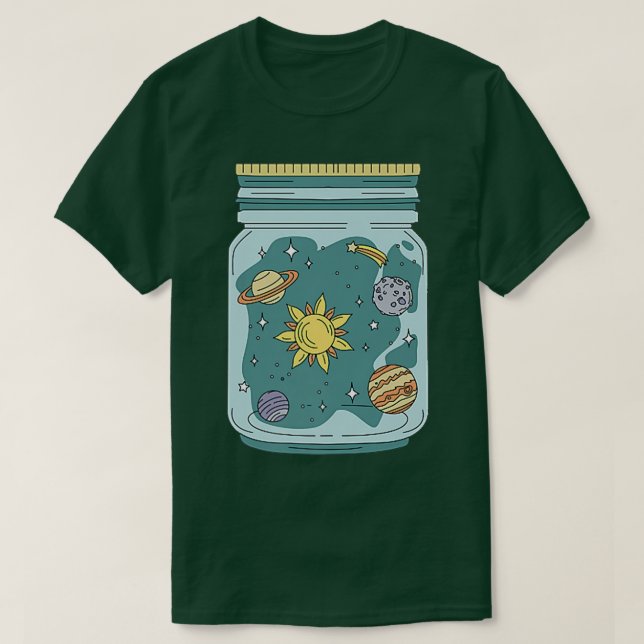 Camiseta Solar System Jar Astronaut Astral Cosmic Design Fo (Diseño del anverso)