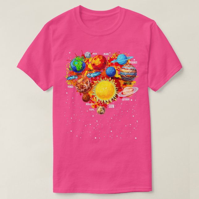 Camiseta Solar System Outfit Idea For Kids  Astronomy Scien (Diseño del anverso)