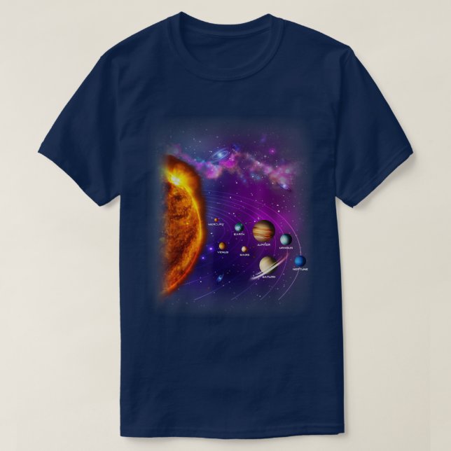 Camiseta Solar System Planets Educational STEM Space Scienc (Diseño del anverso)