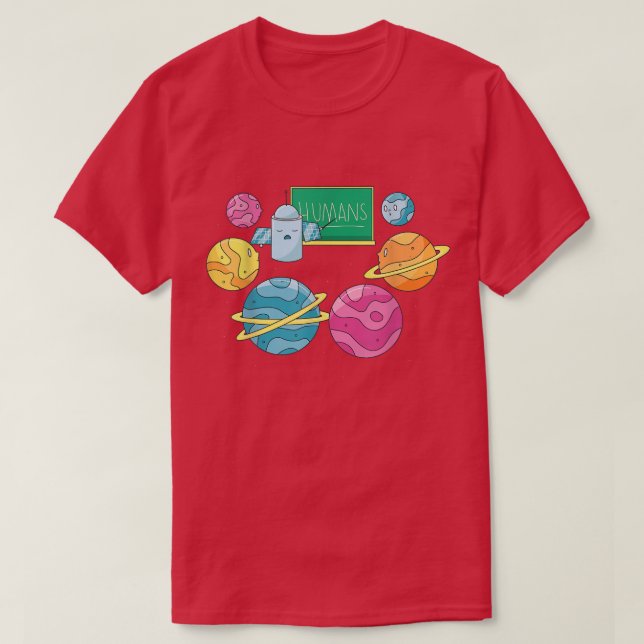 Camiseta Solar System Planets Science Space Planet School  (Diseño del anverso)