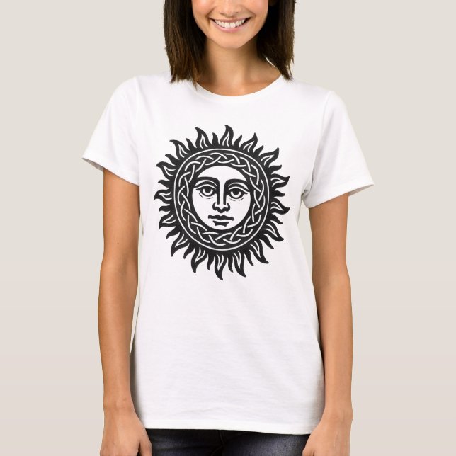 Camiseta Solar Visage Sigil – Black Sun Emblem Tee (Anverso)