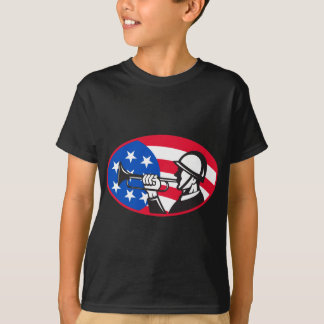 Camiseta Soldado americano con el bugle y barras y