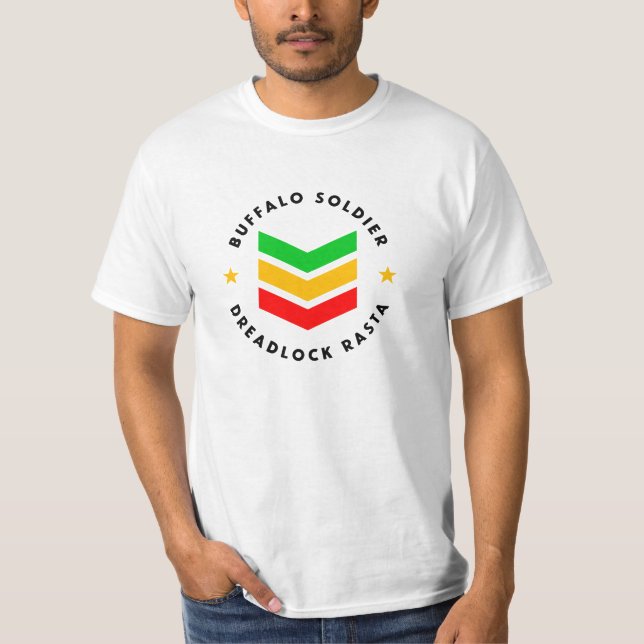 Camiseta Soldado búfalo lgaro rasta reggae (Anverso)