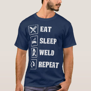 Camiseta Soldado Comer Dormir Soldadura Repetir Orgulloso S