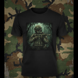 Camiseta Soldado con equipo en la selva