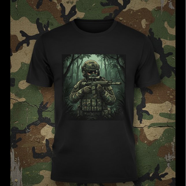 Camiseta Soldado con equipo en la selva (Subido por el creador)