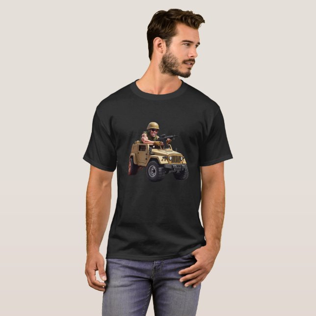 Camiseta SOLDADO DE AUTO Músculo Americano (Anverso completo)