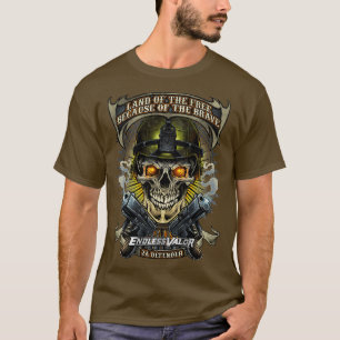 Camiseta Soldado de cráneo y armas 1