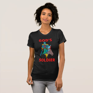Camiseta Soldado de Dios en armas de mujeres