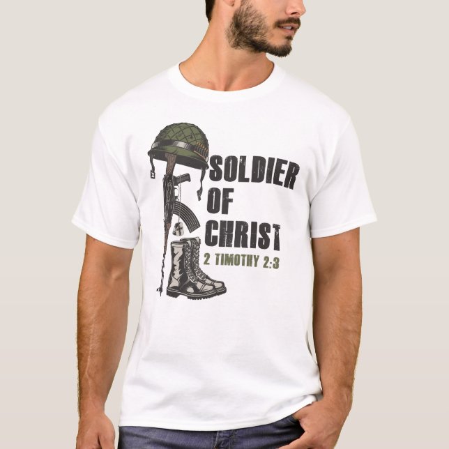 Camiseta Soldado de Jesucristo Fe del Ejército Cristiano (Anverso)