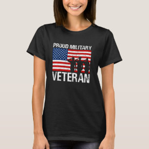 Camiseta Soldado de la Bandera Azul Blanca Rojo Orgulloso V