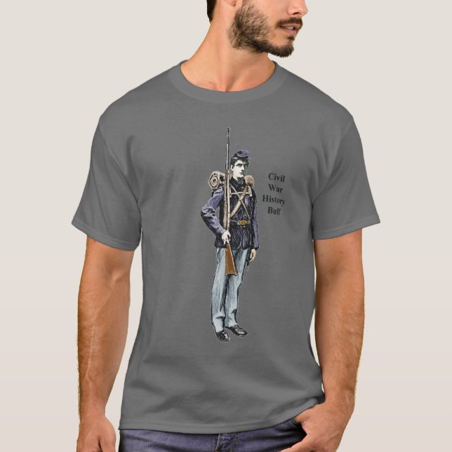 Camiseta Soldado de la Guerra Civil con Ilustracion Rifle. (Anverso)